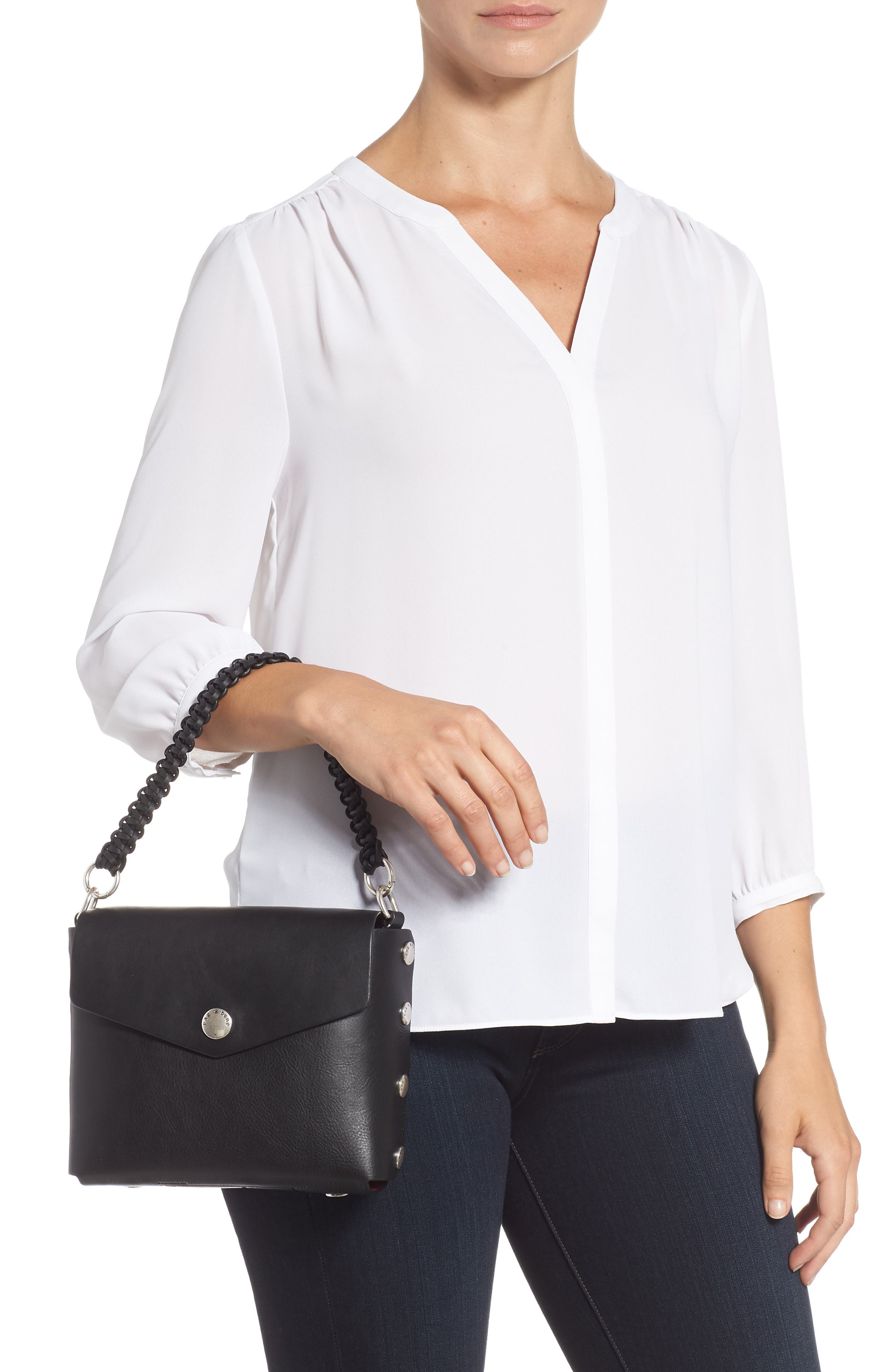 rag & bone Atlas Concept Leather Shoulder Bag, Alternate, color, 