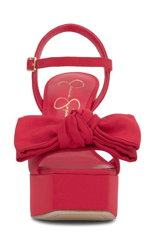 Jessica Simpson Lollien Ankle Strap Platform Sandal In Red Muse In Red