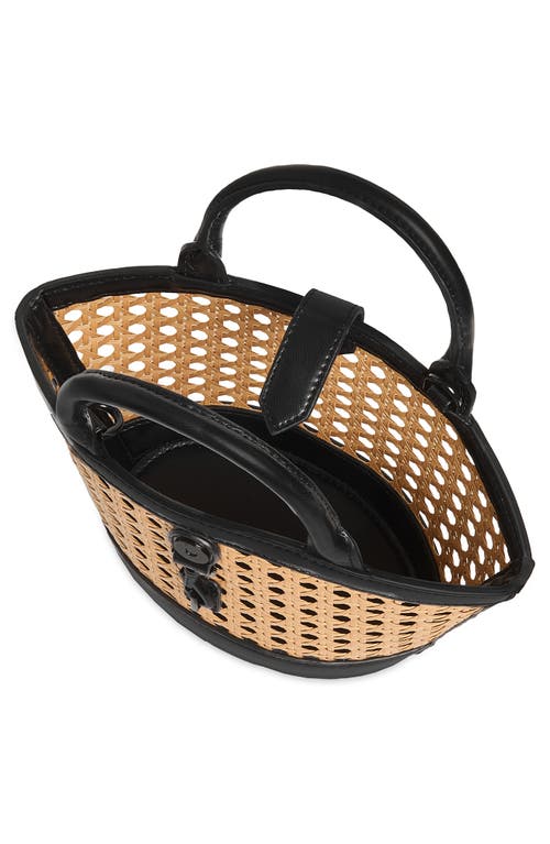 Rebecca Minkoff Micro Megan Rattan Fan Tote
