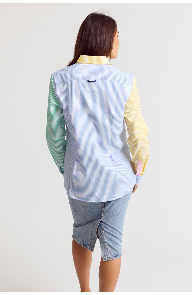 The Shirt by Rochelle Behrens The Boyfriend Shirt in Multistripe, Alternate, color, Multi Stripe