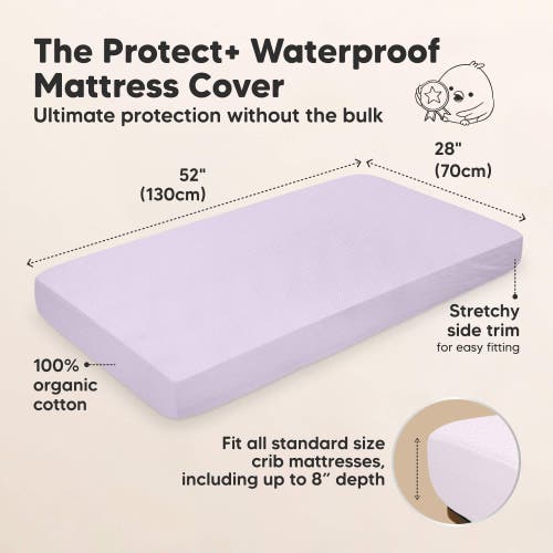 Keababies 2-pack Quin Protect+ Waterproof Crib Mattress Protector In Lilac