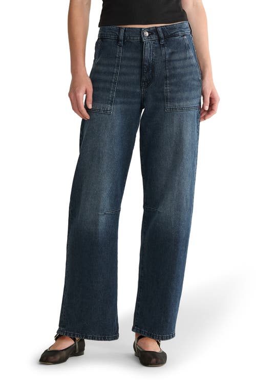Warp & Weft Warp+weft Bna Soft Curve Barrel Jeans In Blue
