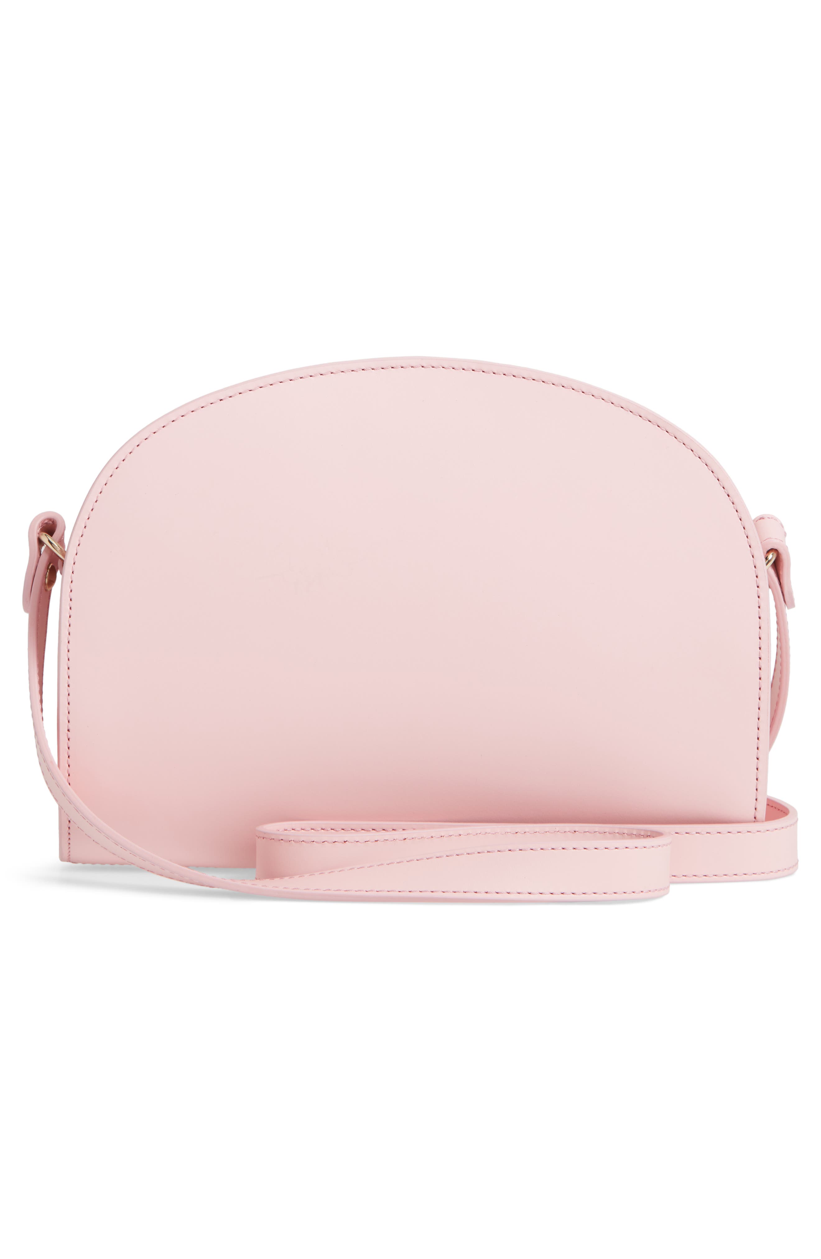 A.P.C. Sac Demi Lune Leather Crossbody Bag, Alternate, color, 