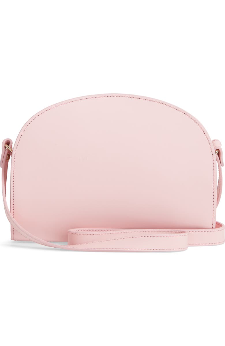 A.P.C. Sac Demi Lune Leather Crossbody Bag, Alternate, color,
