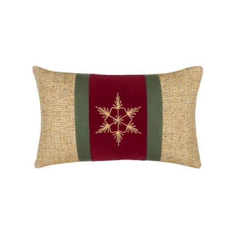 Tradition Gold Handmade Indoor & Outdoor Woven Accent Holiday Pillow