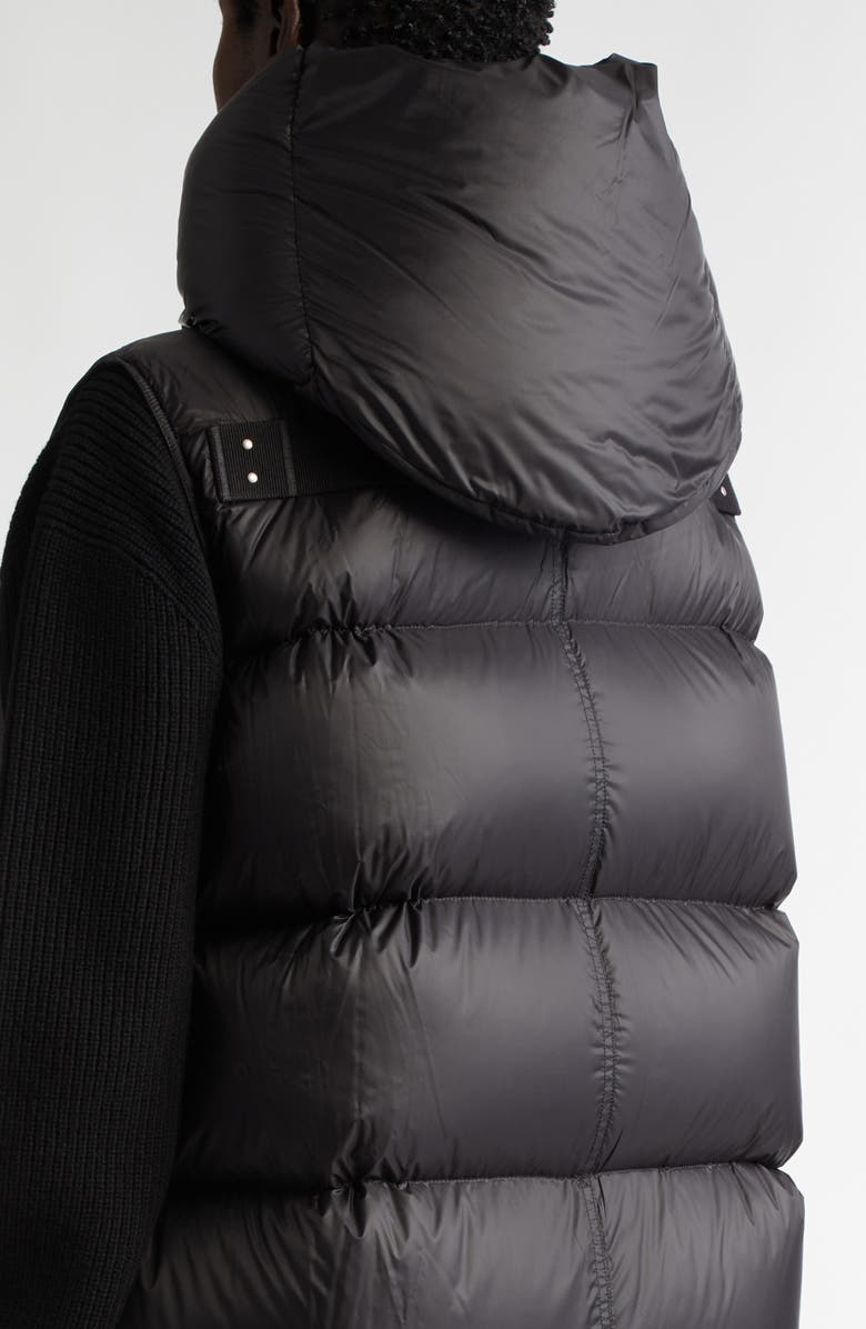 Rick Owens Hooded Nylon Down Puffer Vest, Alternate, color, 