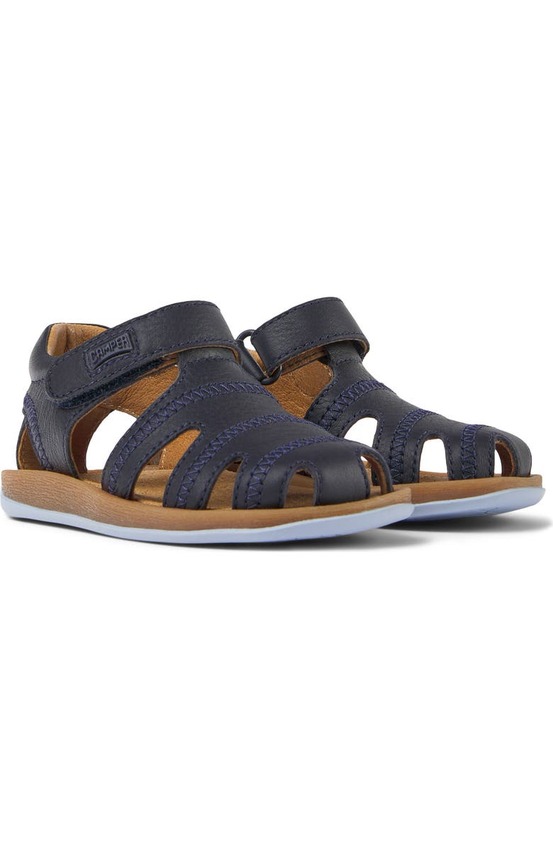 Camper Kids' Bicho Sparkle Sandal, Main, color, Navy