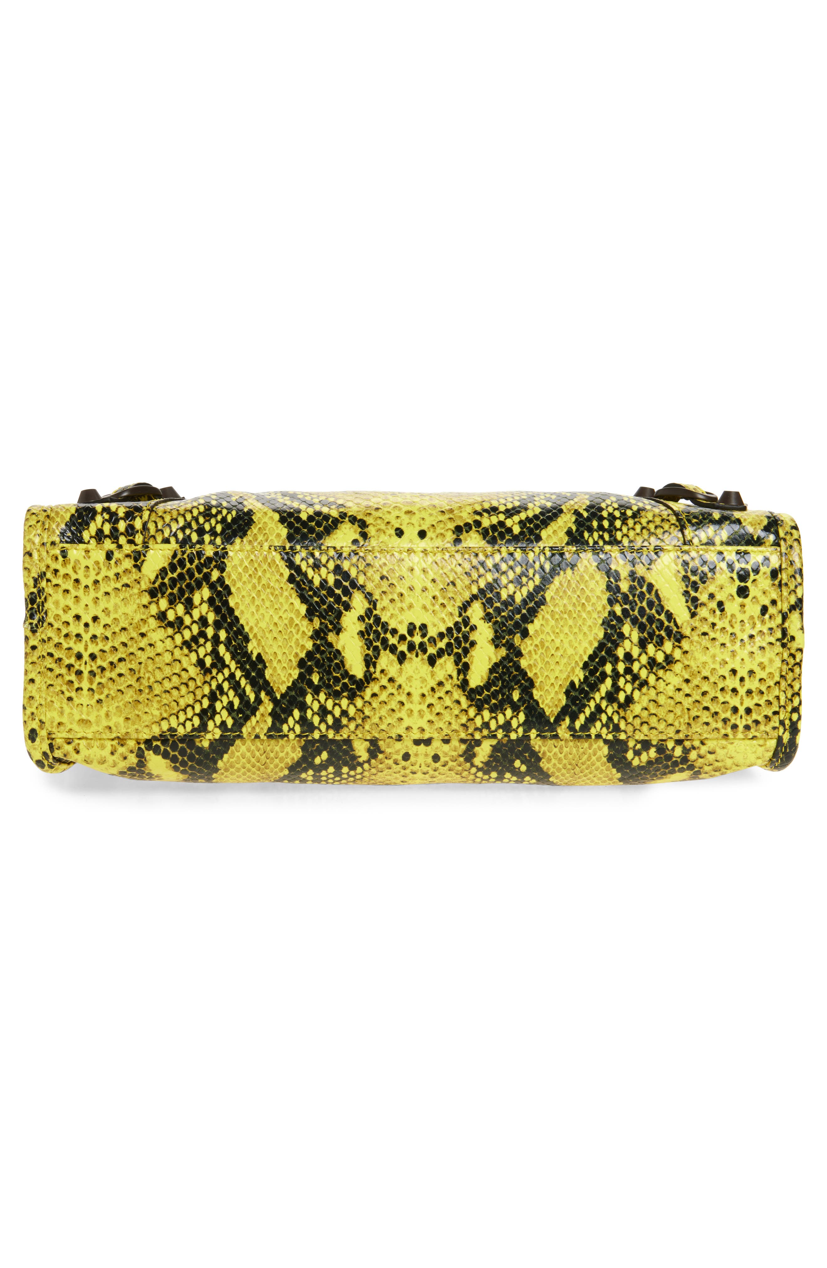 Balenciaga Small Le City Python Embossed Leather Top Handle Bag, Alternate, color, 