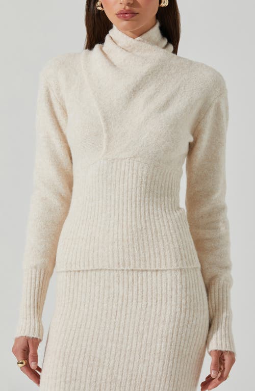 Astr The Label Neve Cowl Neck Sweater In White