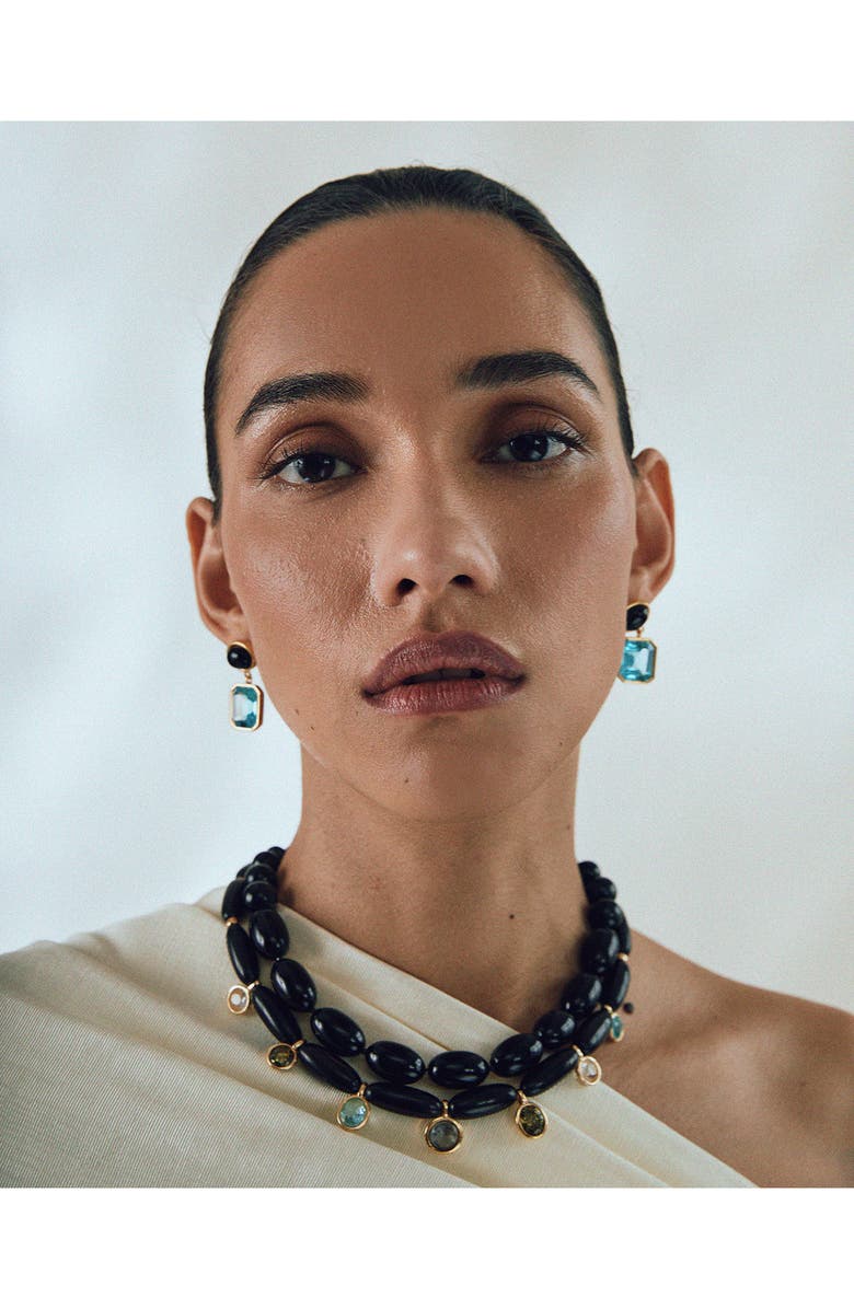 Lizzie Fortunato Elegance In Craft Onyx Collar Necklace, Alternate, color, 