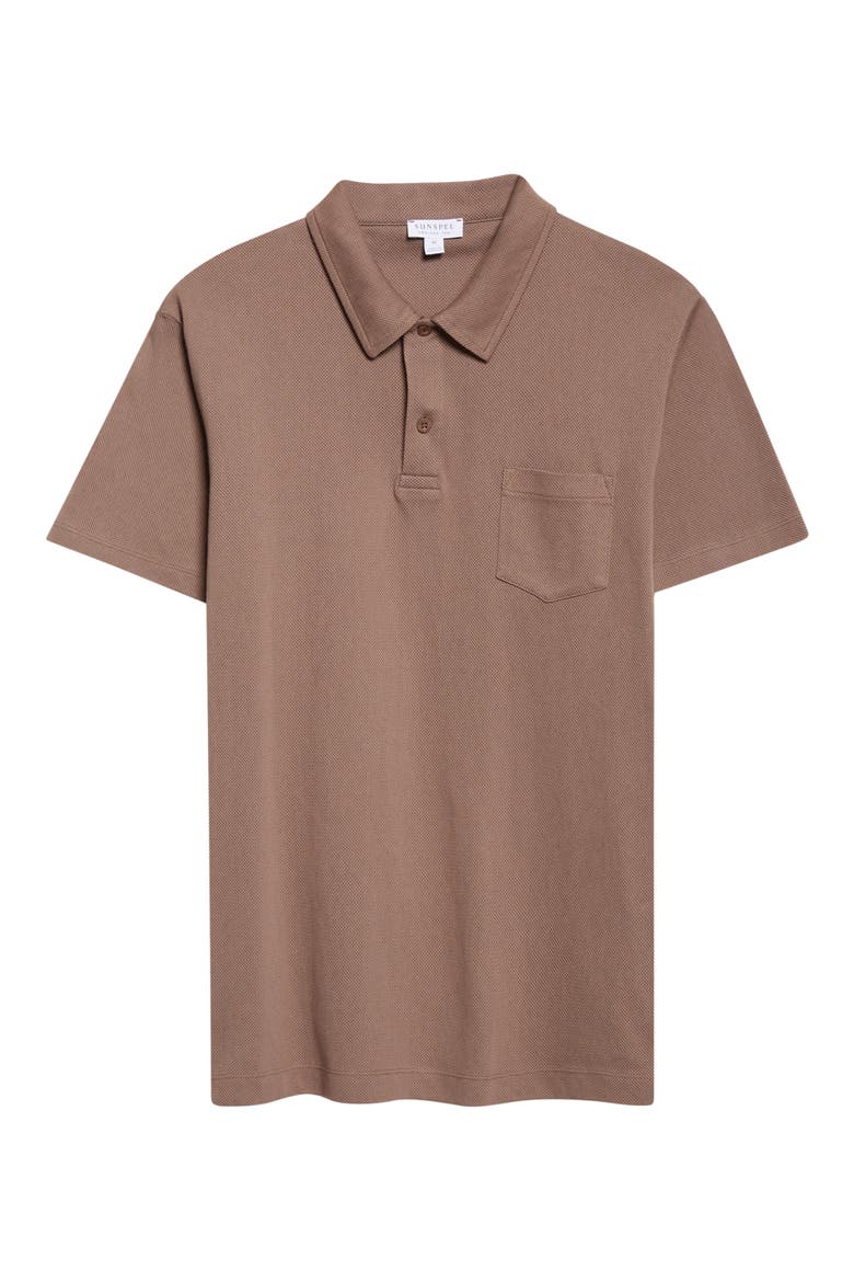 Riviera Cotton Piqué Polo, Alternate, color, DARK CEDAR