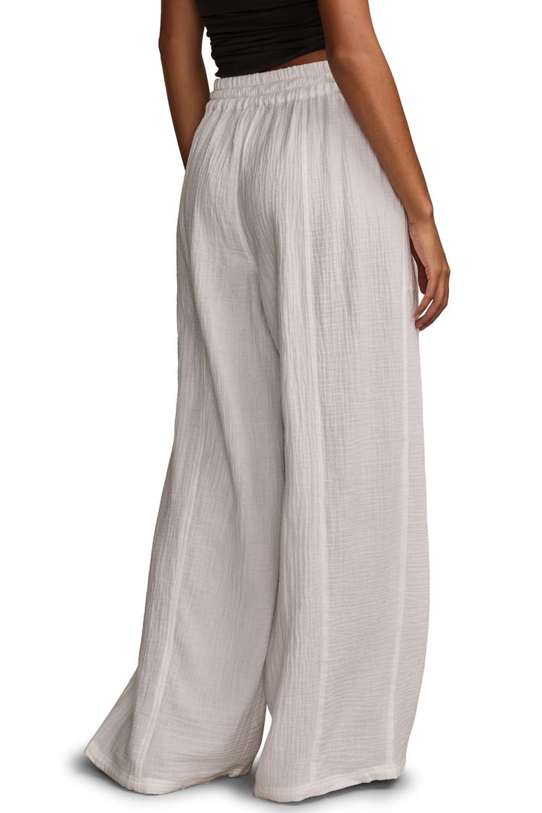 Beachy Cotton Gauze Wide Leg Pants, Alternate, color, BRIGHT WHITE
