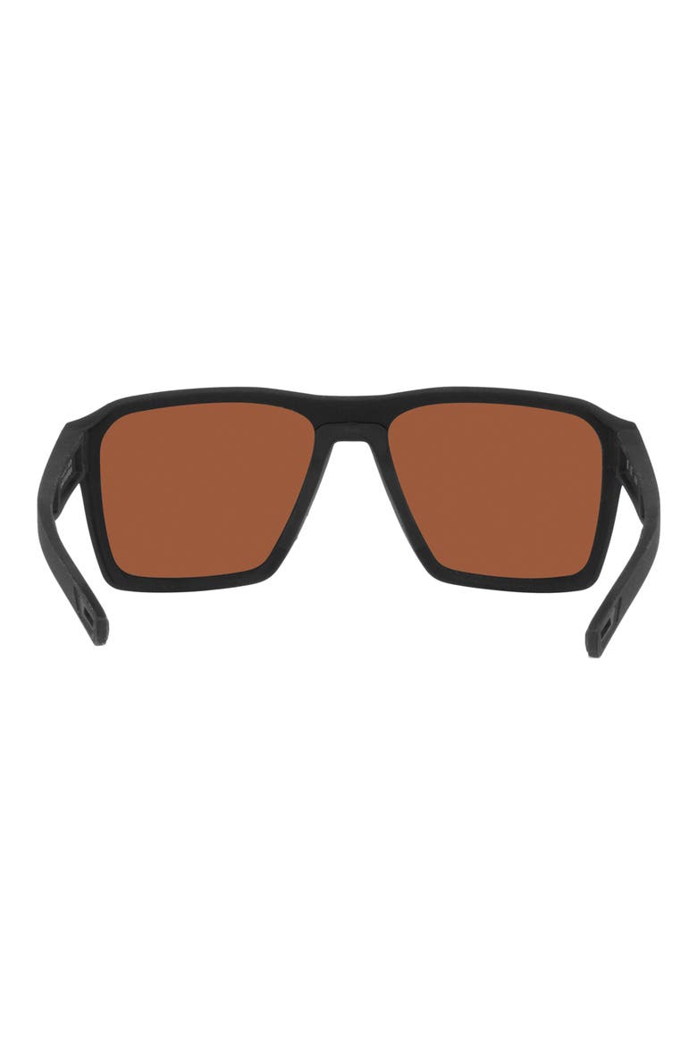 Antille 58mm Polarized Square Sunglasses, Alternate, color, BLACK