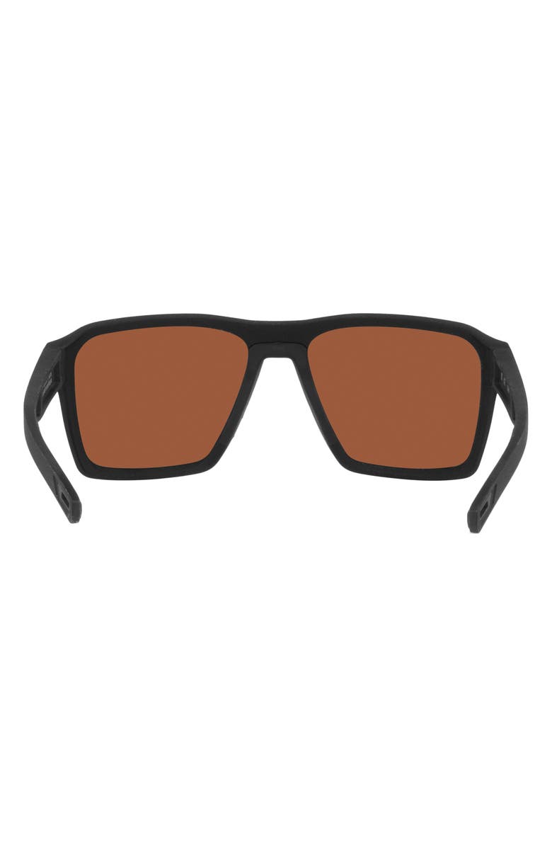 Costa Del Mar Antille 58mm Polarized Square Sunglasses, Alternate, color, Black