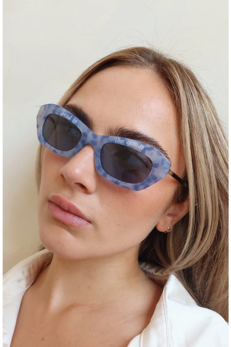 Head In The Clouds Polarized Sunglasses, Alternate, color, Blue