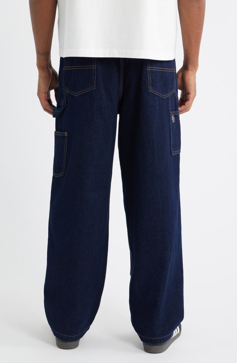 CRIMINAL DAMAGE Mercer Double Knee Cotton Denim Carpenter Pants, Alternate, color, Indigo