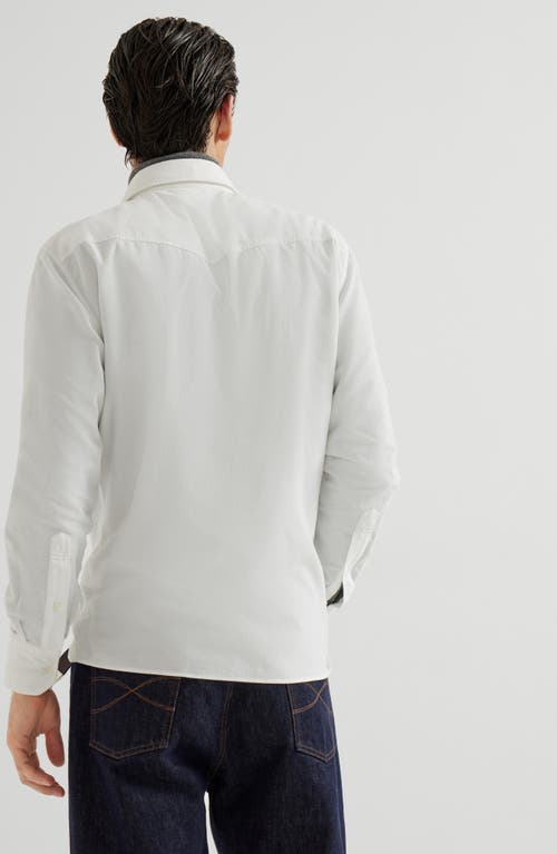 Brunello Cucinelli Easy Fit Shirt In White