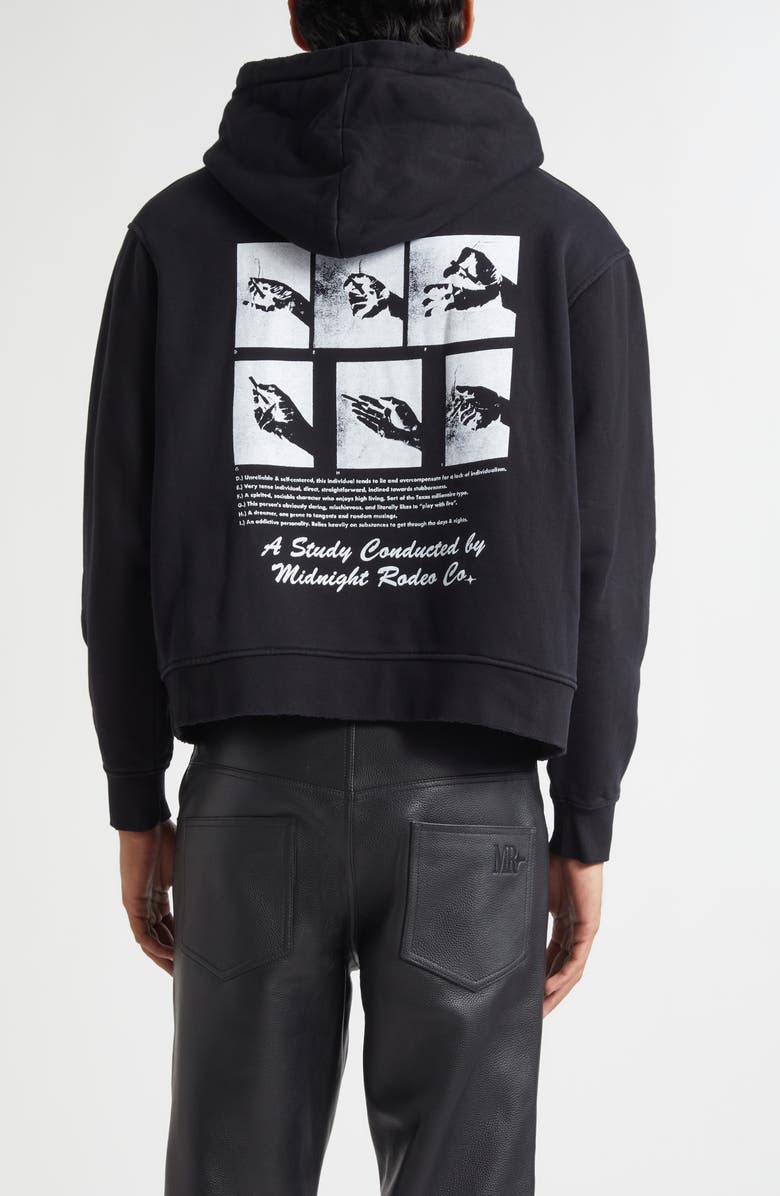 MIDNIGHT RODEO Cigarette Psychology Graphic Hoodie, Alternate, color, Black