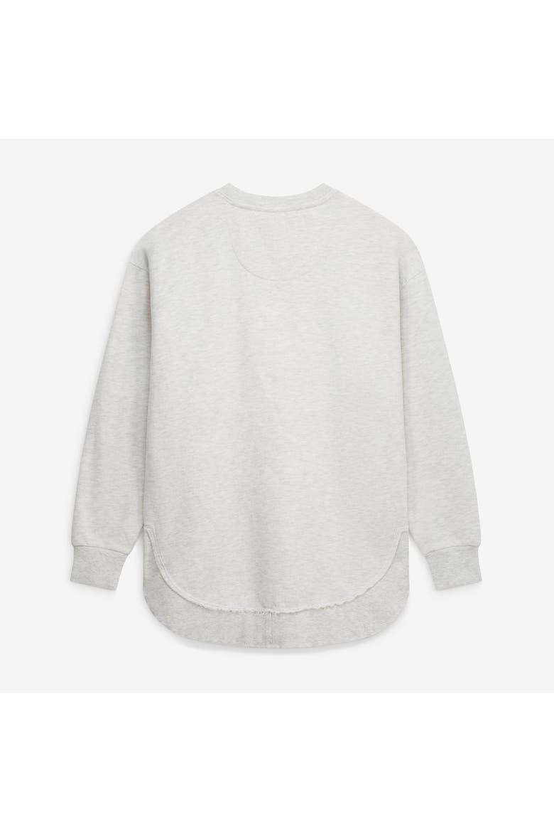 Women's Pressbox  Heather Gray Iowa Hawkeyes Marcus East Hall Poncho V-Neck Sweatshirt, Alternate, color, Heather Gray