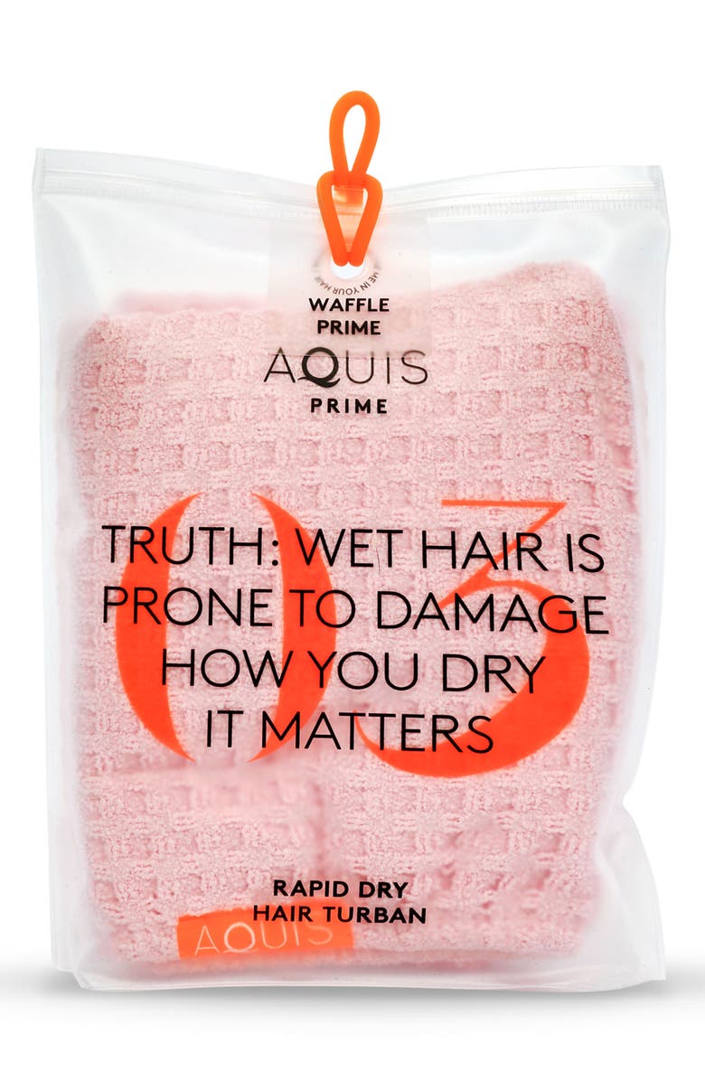 AQUIS Rapid Dry Waffle Hair Wrap Towel, Alternate, color,