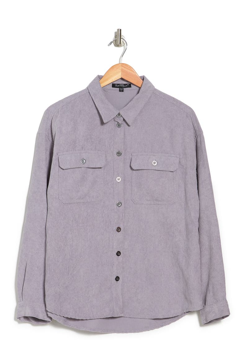 Carmele Corduroy Shacket, Alternate, color, LIGHT GREY
