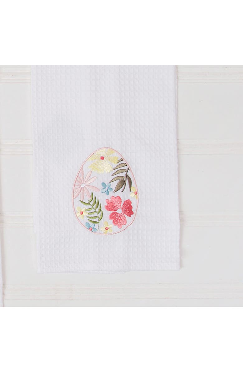 C&F Home Floral Easter Egg 100% Cotton Waffle Weave Handtowel, Alternate, color, Pink