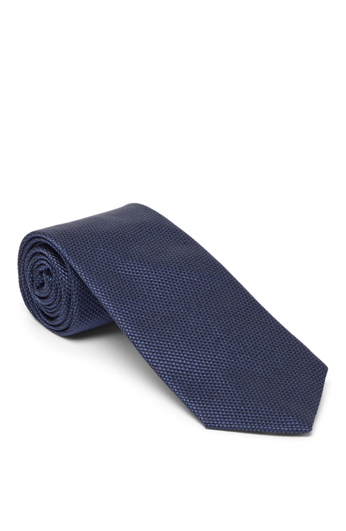 Brunello Cucinelli Textured Silk Twill Tie In Blue