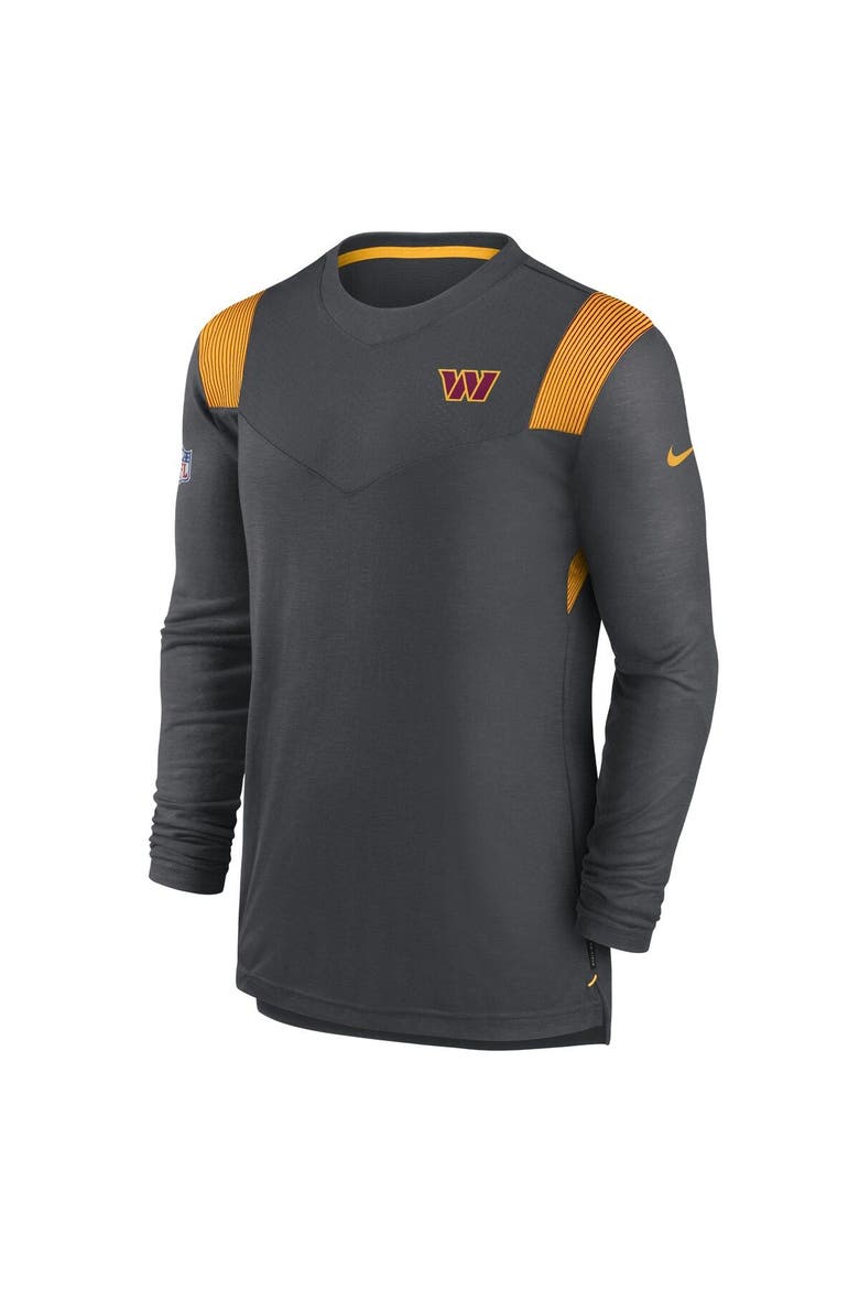 Men's Nike Charcoal Washington Commanders Sideline Tonal Logo Performance Player Long Sleeve T-Shirt, Alternate, color, Charcoal