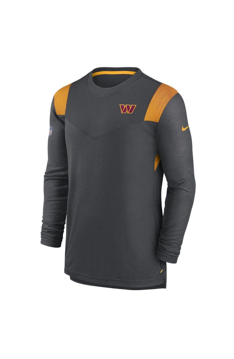 Nike Men's Nike Charcoal Washington Commanders Sideline Tonal Logo Performance Player Long Sleeve T-Shirt, Alternate, color, Charcoal