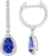 EFFY Sterling Silver Tanzanite & Diamond Drop Earrings