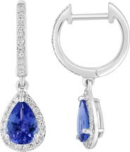 EFFY Sterling Silver Tanzanite & Diamond Drop Earrings