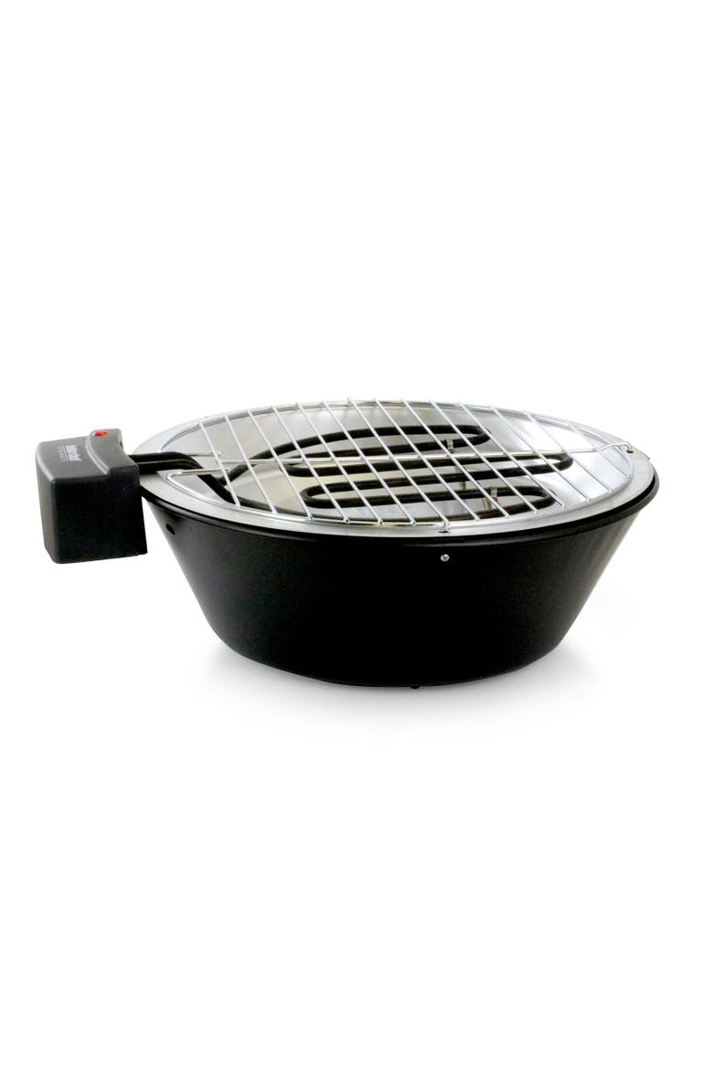 Indoor Outdoor 14 in Tabletop Electric Barbecue Grill, Main, color, Black