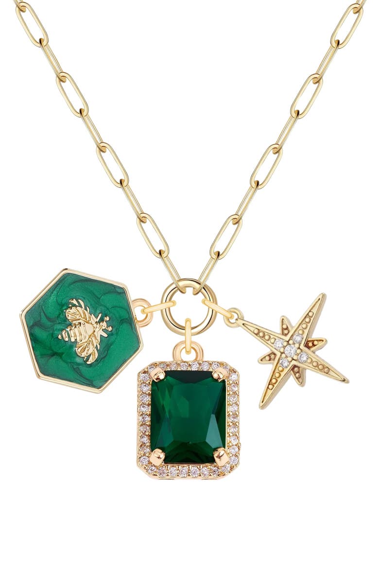 Emerald Luxe Everlink Necklace, Alternate, color, Green