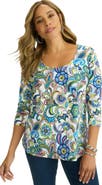Jessica London Stretch Cotton Scoop Neck Tee