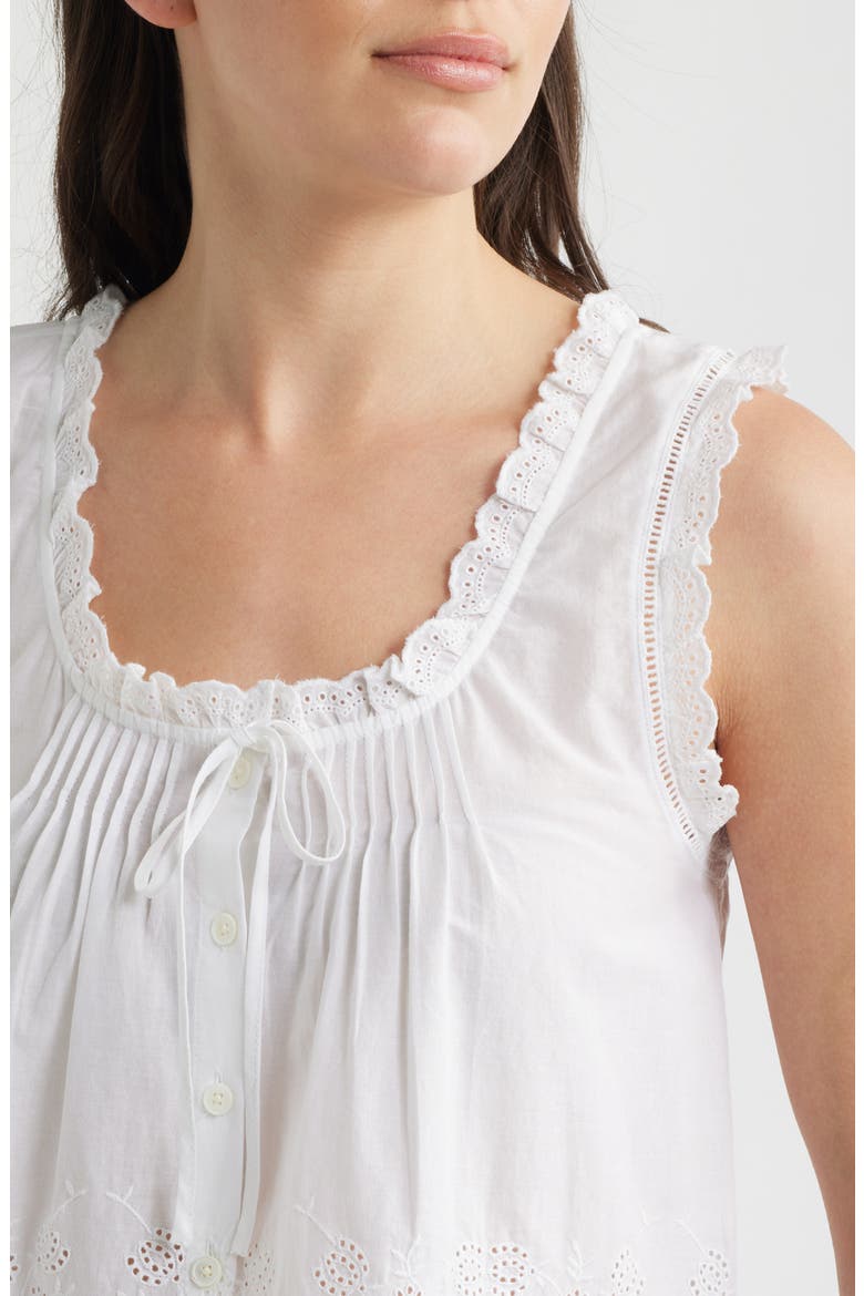 The Embroidered Leah Top, Alternate, color, WHITE