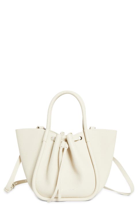 Small Ruched Leather Tote