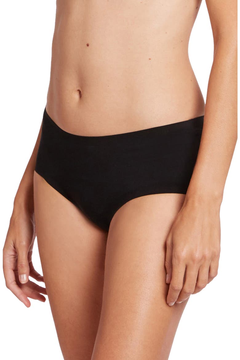Cotton Contour Seamless Hipster Briefs, Main, color, BLACK