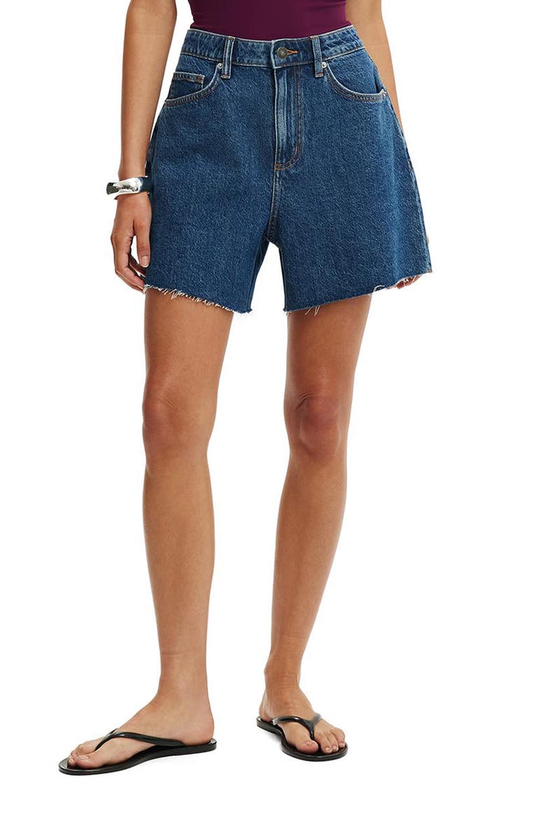 Cotton On High Waist '90s Denim Shorts, Main, color,