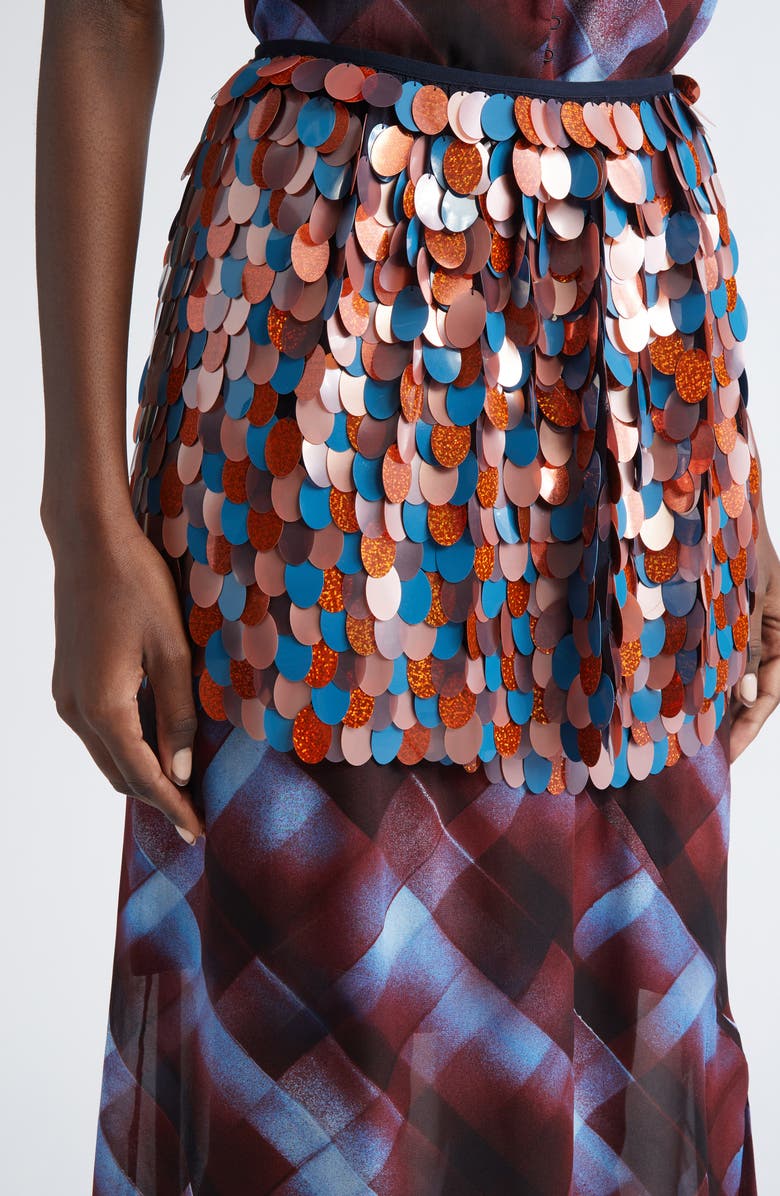 Dries Van Noten Gabrina Sequin Embellished Wrap Miniskirt, Alternate, color, Blue