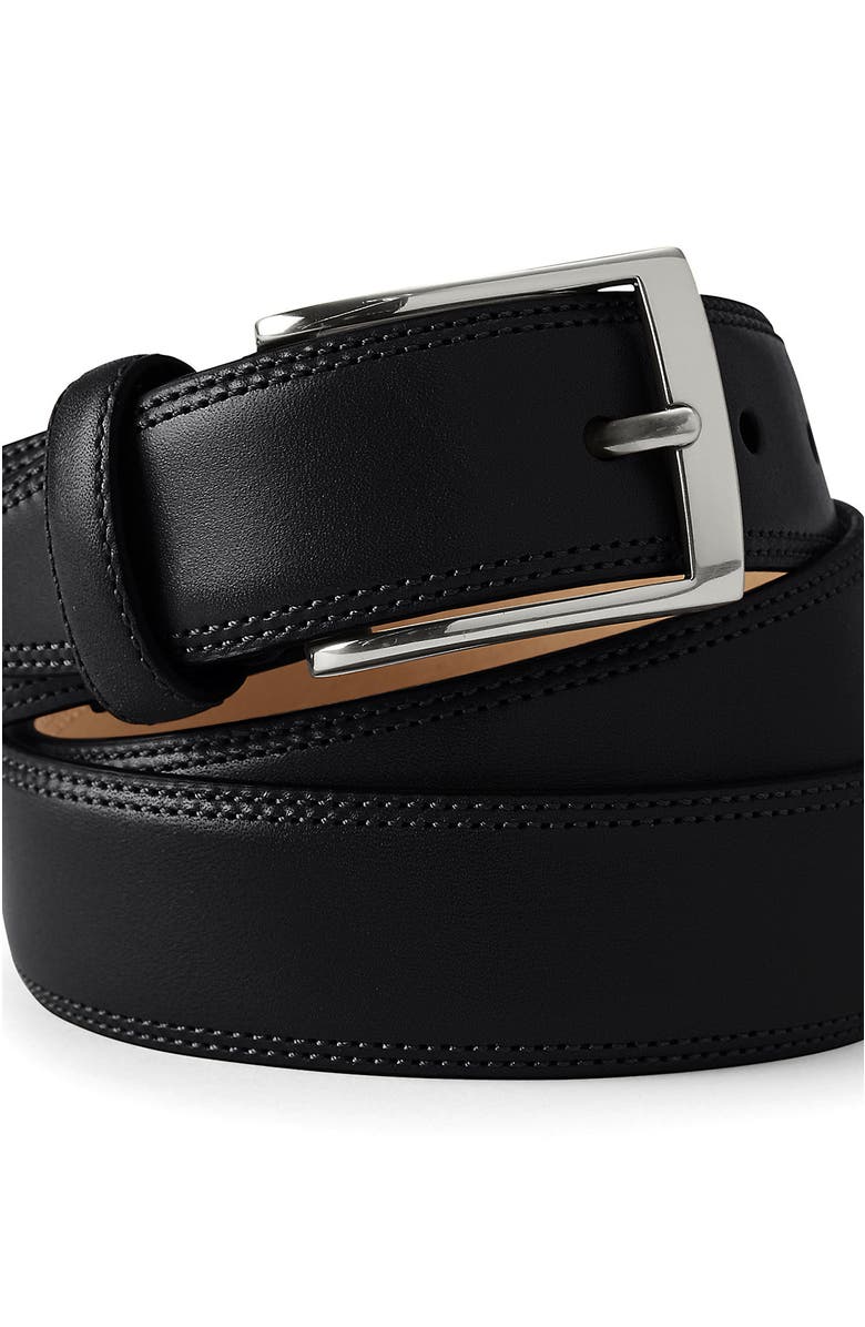 Lands' End Classic Leather Chino Belt, Main, color, Black