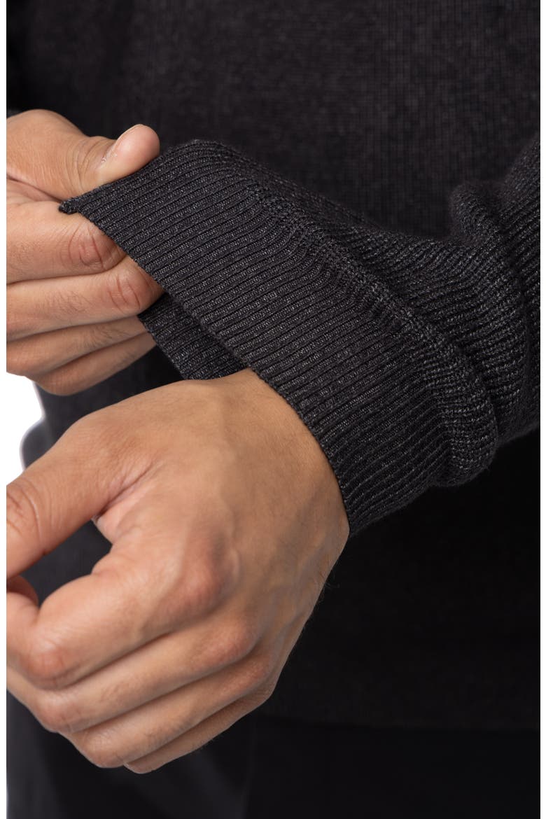 Ribbed Crewneck Sweater, Alternate, color, HEATHER CHARCOAL