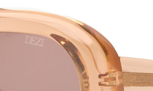 Dezi Pusha 55mm Shield Sunglasses In Golden Peach/brown