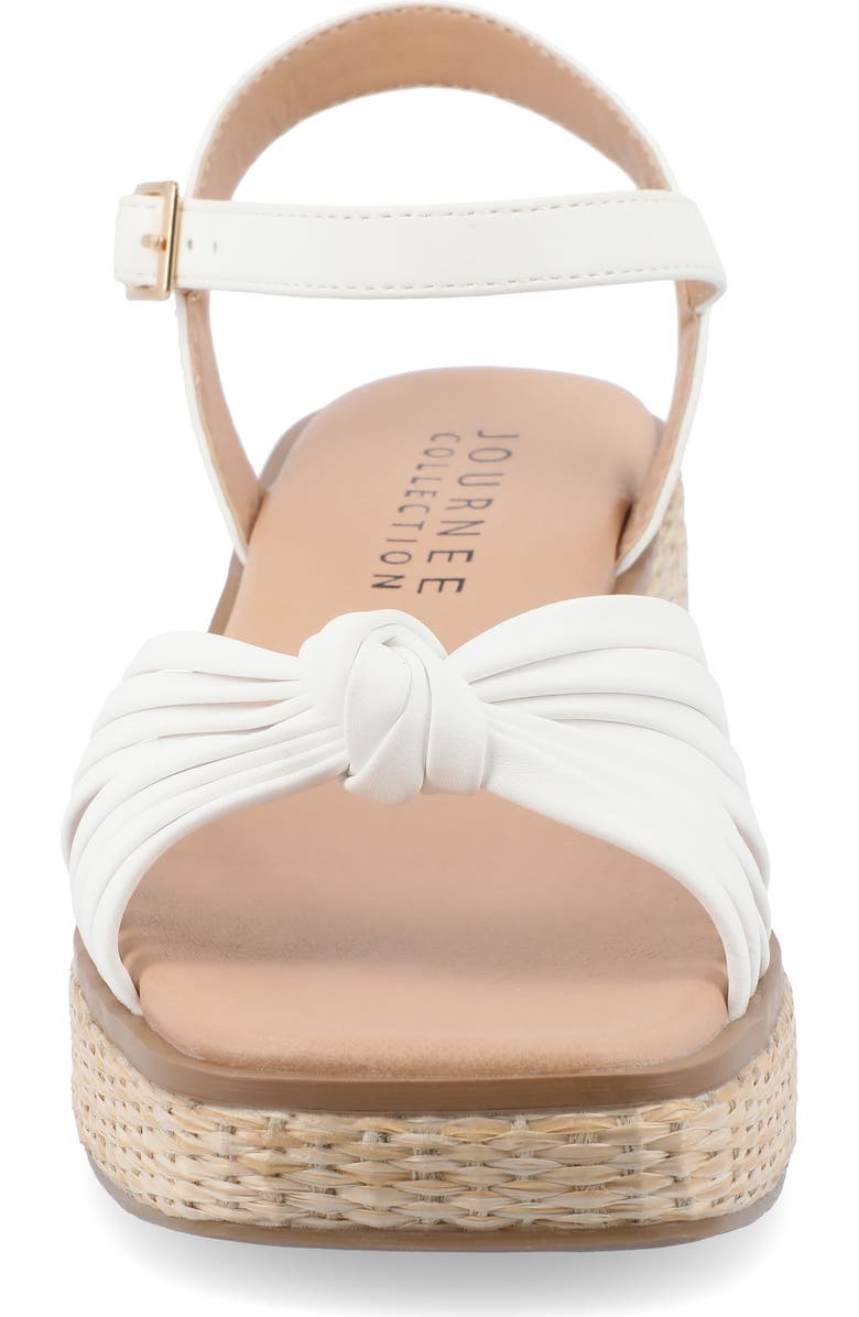 Journee Collection Hally Espadrille Platform Sandal, Alternate, color, Off White