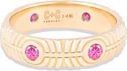 Campbell + Charlotte Revel Ribbed Stacking Band