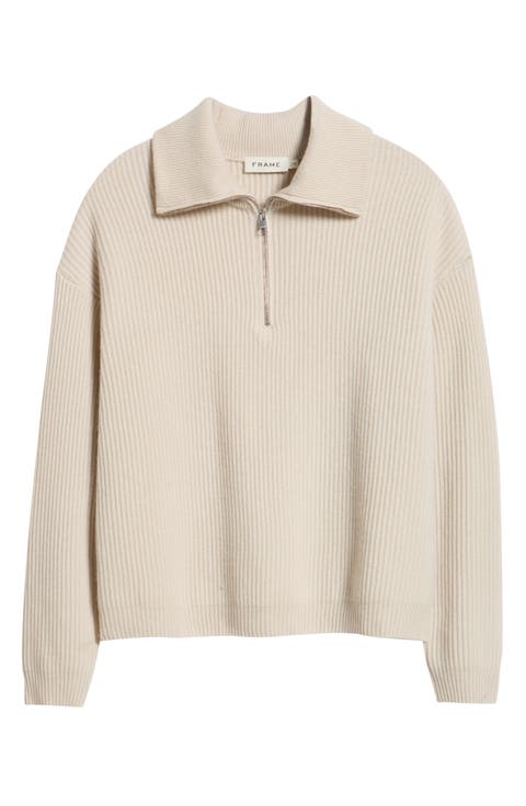 Quarter Zip Wool & Cashmere Sweater
