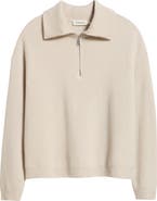 FRAME Quarter Zip Wool & Cashmere Sweater
