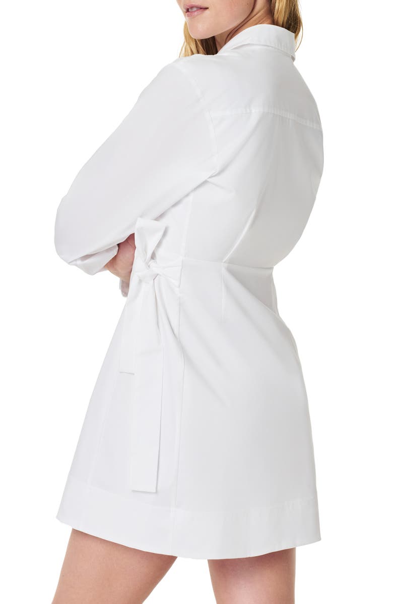Long Sleeve Poplin Wrap Dress