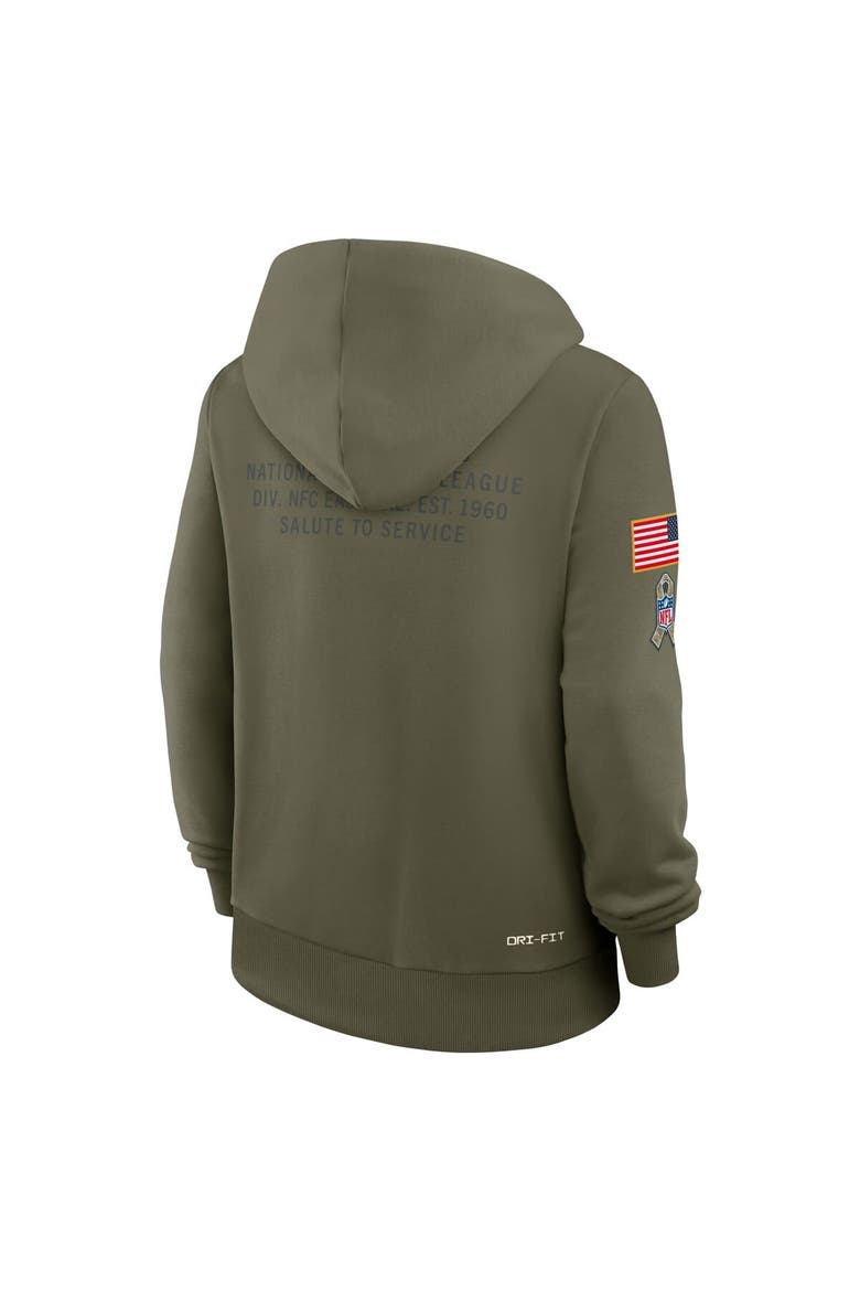 Women's Nike Olive Dallas Cowboys 2025 Salute to Service Sideline Standard Issue Dri-FIT Hoodie, Alternate, color, Olive
