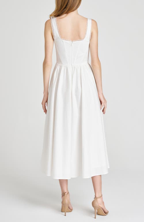 Shop Wayf X Styled By Coco! Selene Lace Trim Stretch Cotton Midi Dress