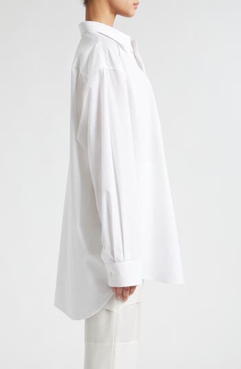 Oversize Poplin Button-Up Shirt